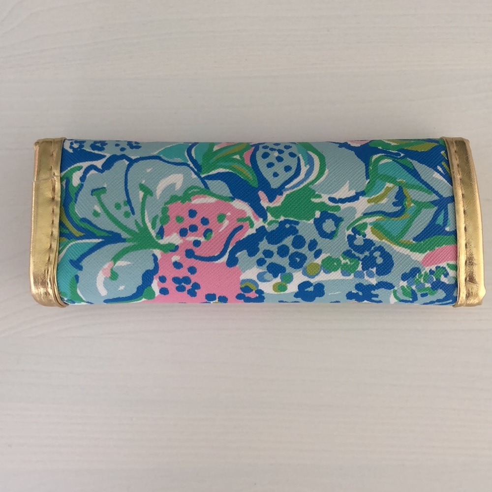 Lilly Pulitzer Makeup Brush Case - Pink, Blue, Green, Gold - Picture 4 of 4